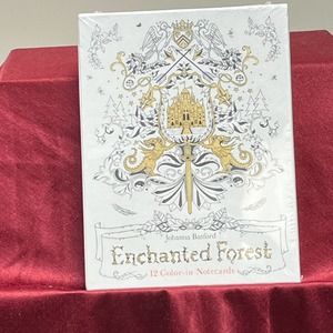 NEW Johanna Basford Enchanted Forest 12 Color in Notecards